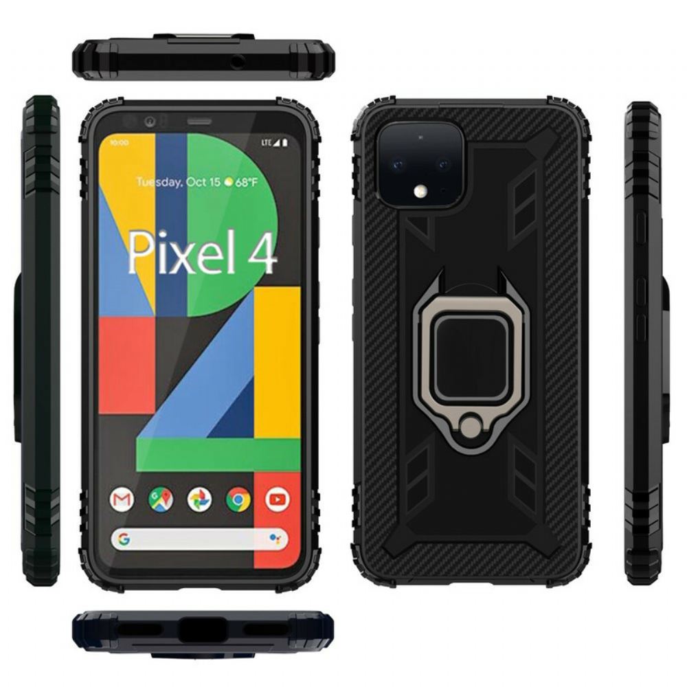 Kryt Na Google Pixel 4 Kroužek A Uhlíková Vlákna