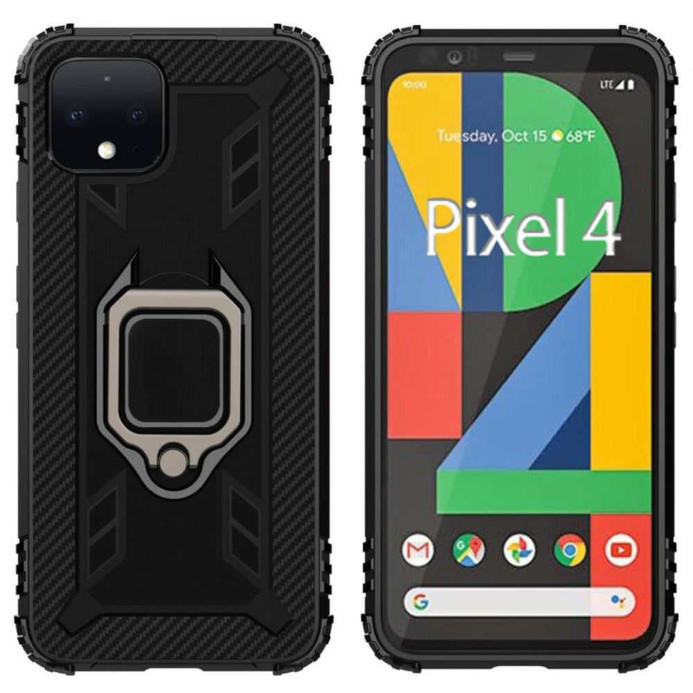 Kryt Na Google Pixel 4 Kroužek A Uhlíková Vlákna