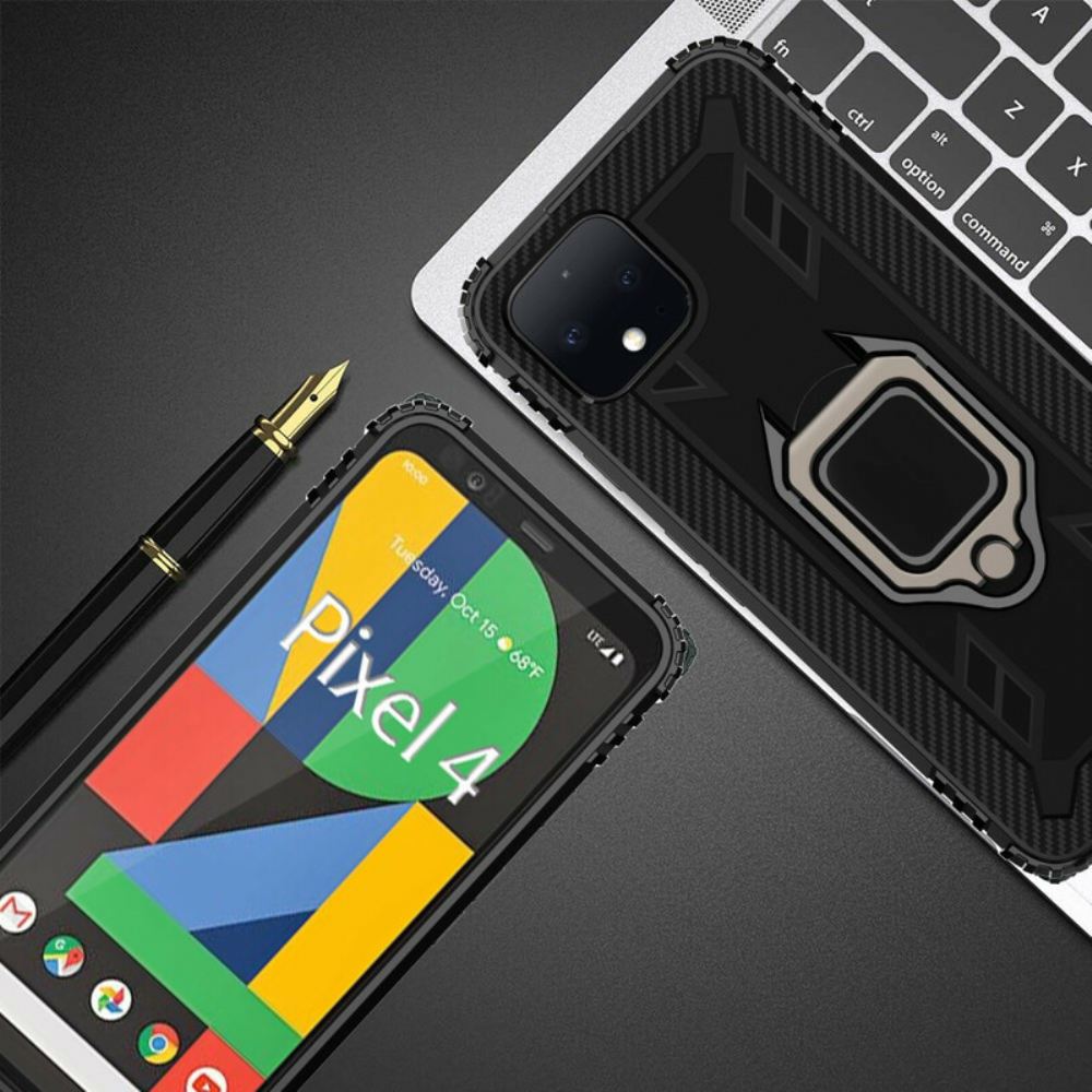 Kryt Na Google Pixel 4 Kroužek A Uhlíková Vlákna