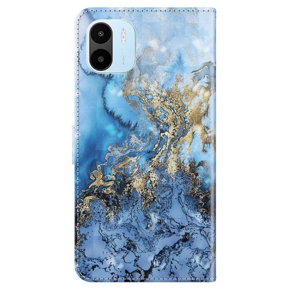 Flipové Pouzdro Na Xiaomi Redmi A1 Na Lana Strappy Marble Style