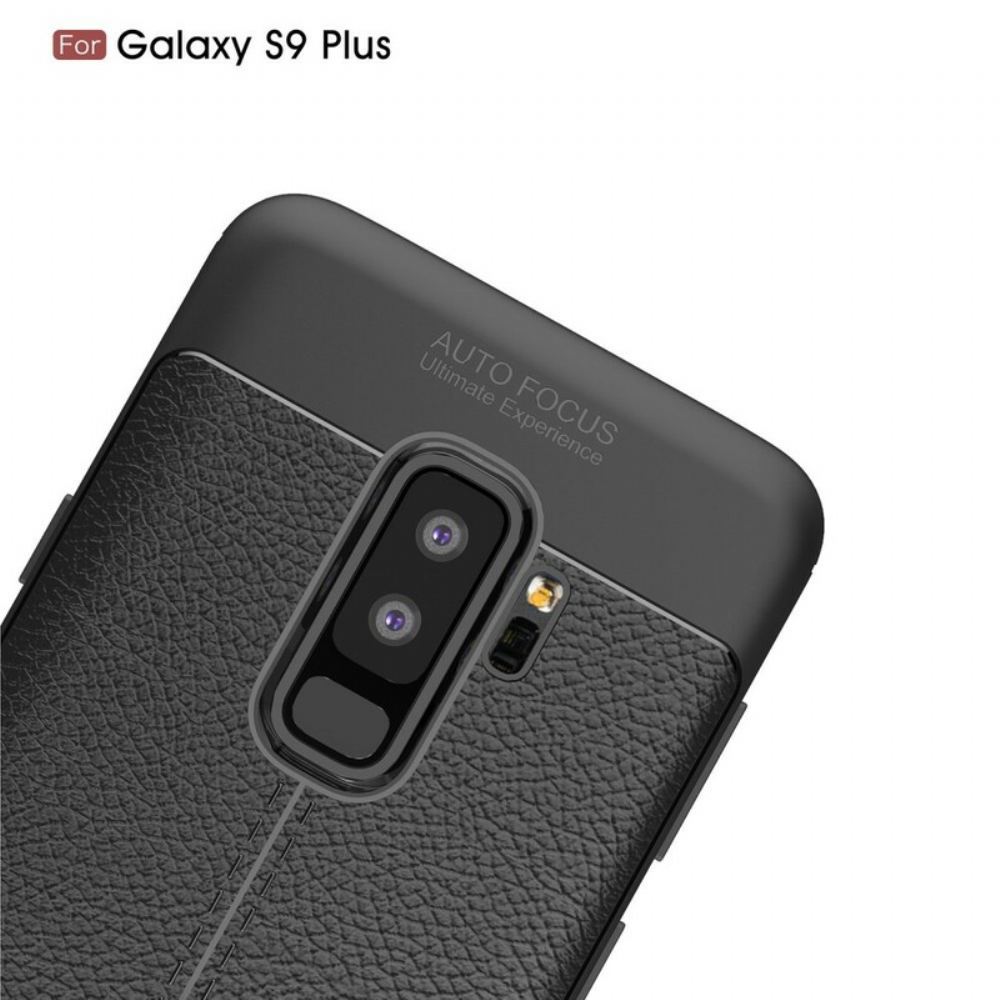 Kryt Na Samsung Galaxy S9 Plus Efekt Kůže Litchi S Dvojitou Linií