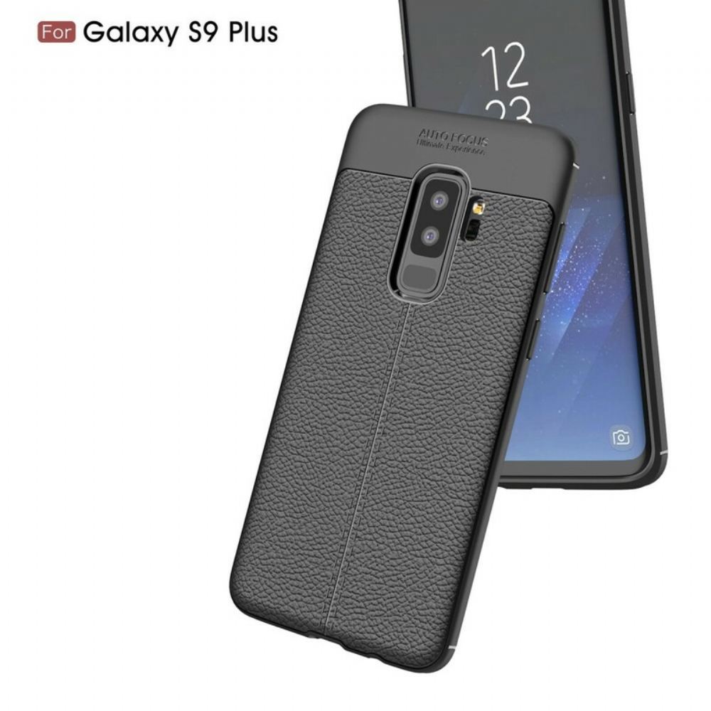 Kryt Na Samsung Galaxy S9 Plus Efekt Kůže Litchi S Dvojitou Linií