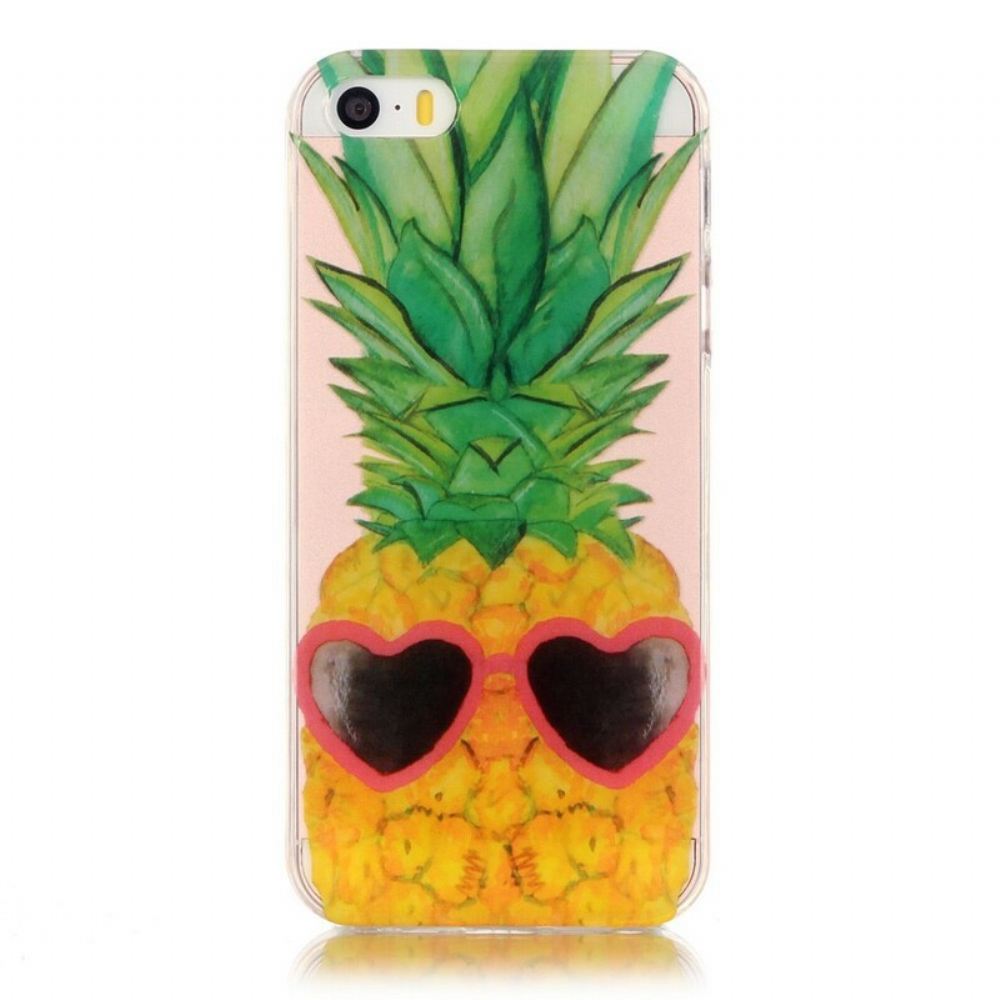 Kryt Na iPhone SE / 5 / 5S Průhledný Ananas Inkognito