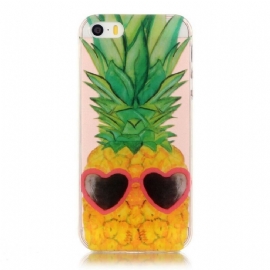 Kryt Na iPhone SE / 5 / 5S Průhledný Ananas Inkognito