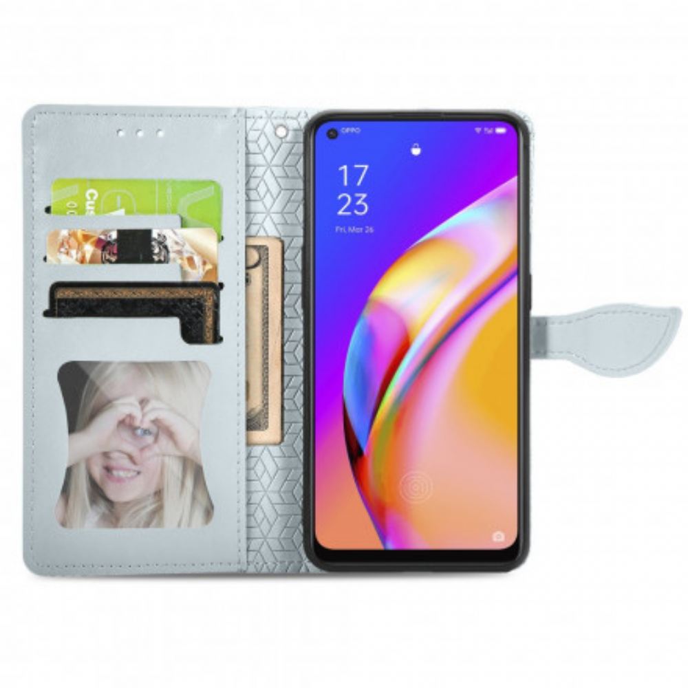 Flipové Pouzdro Na Oppo A94 5G Kmenové Listy