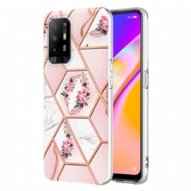 Kryty Na Mobil Na Oppo A94 5G Barevný Geometrický Mramor