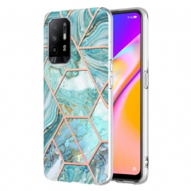 Kryty Na Mobil Na Oppo A94 5G Okázalý Geometrický Mramor