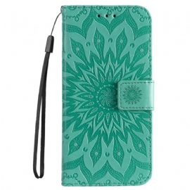 Kožený Kryt Na Samsung Galaxy S24 Fe Sunflower Strap Design