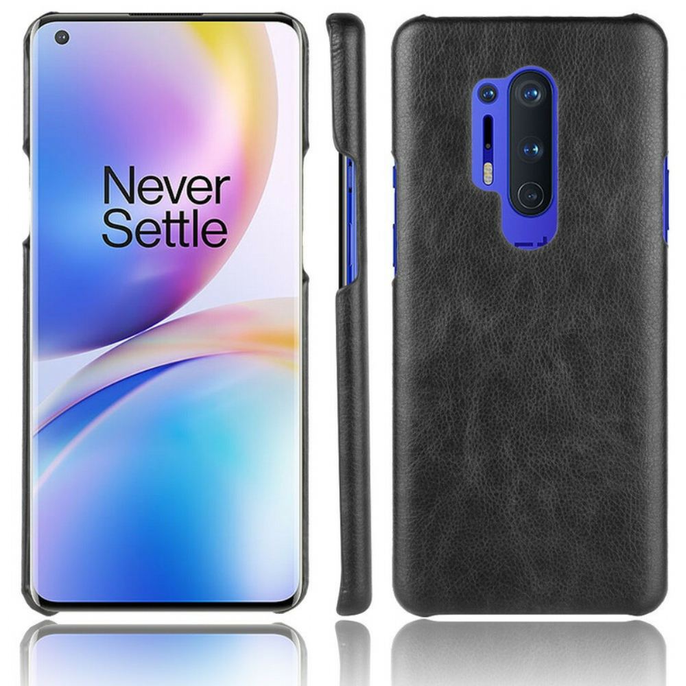 Kryt Na OnePlus 8 Pro Kožený Efekt Litchi Performance