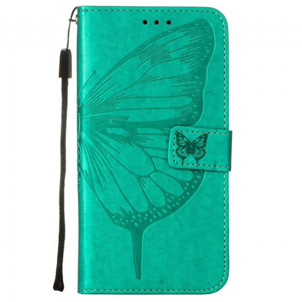 Flipové Pouzdro Na Samsung Galaxy S23 Plus 5G Na Lana Barokní Strappy Butterfly