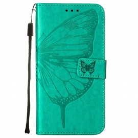 Flipové Pouzdro Na Samsung Galaxy S23 Plus 5G Na Lana Barokní Strappy Butterfly