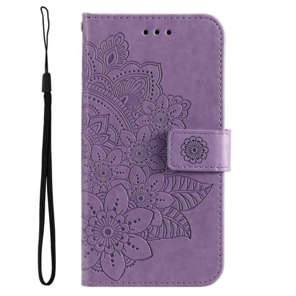 Flipové Pouzdro Na Samsung Galaxy S23 Plus 5G Na Lana Strappy Mandala