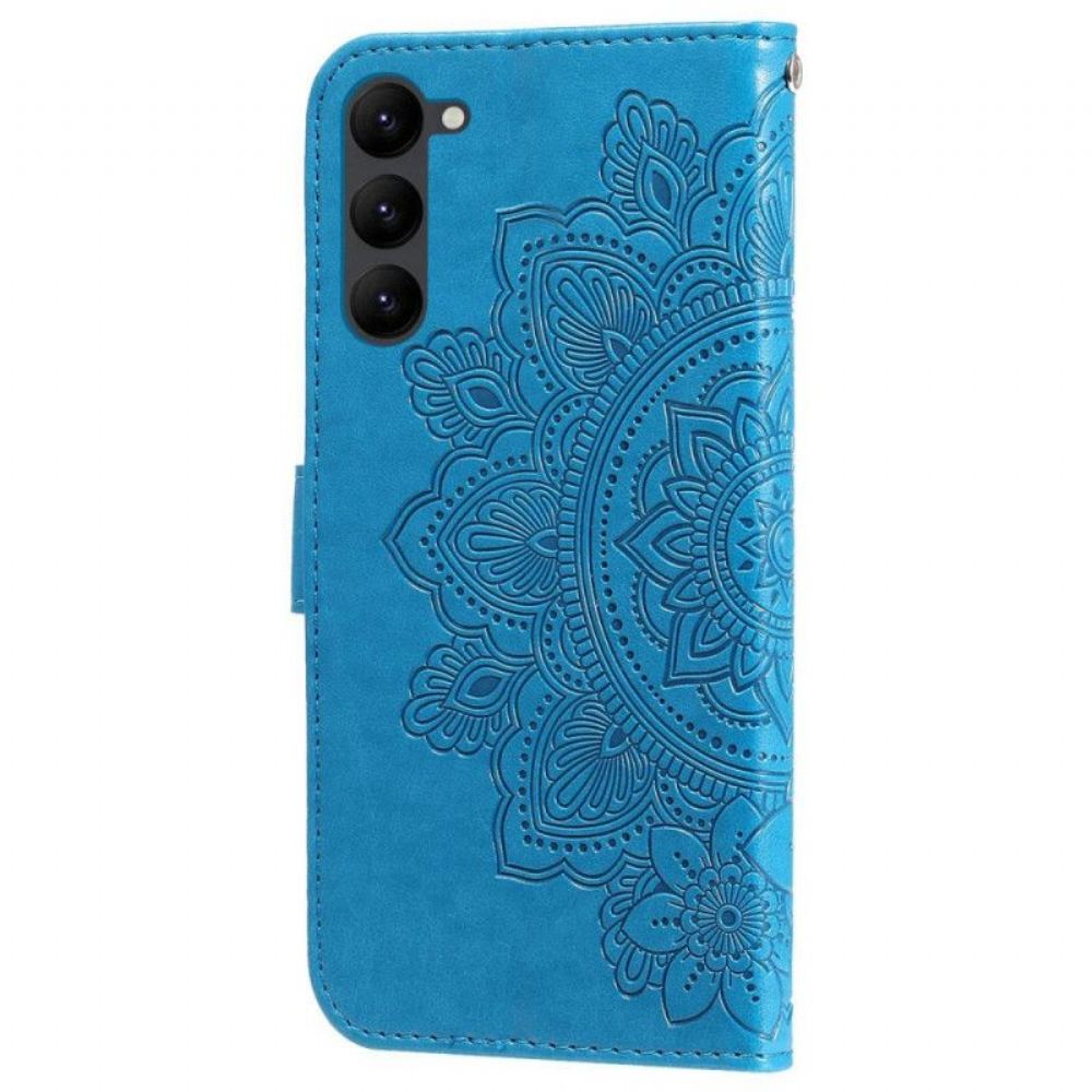 Flipové Pouzdro Na Samsung Galaxy S23 Plus 5G Na Lana Strappy Mandala