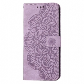 Kožené Pouzdro Na Samsung Galaxy S23 Plus 5G Na Lana Strappy Mandala