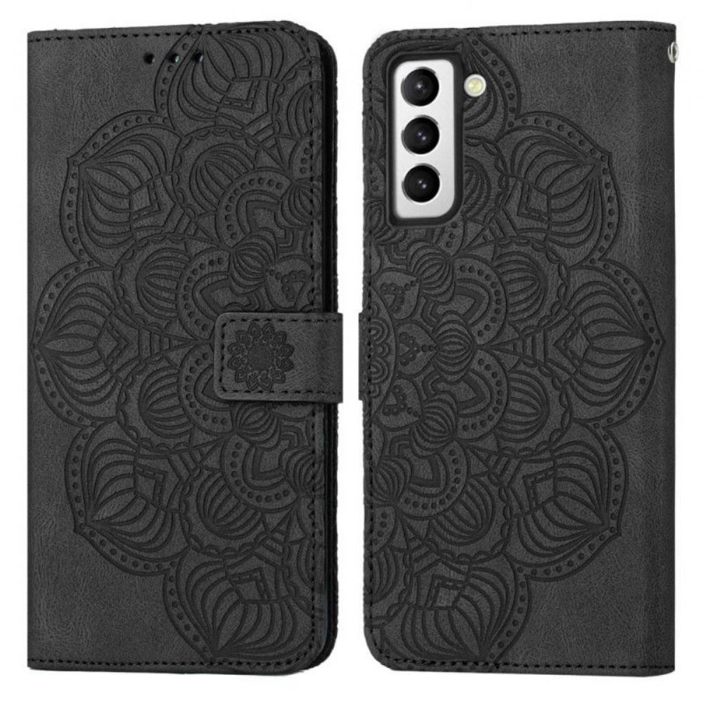 Kožené Pouzdro Na Samsung Galaxy S23 Plus 5G Na Lana Strappy Mandala