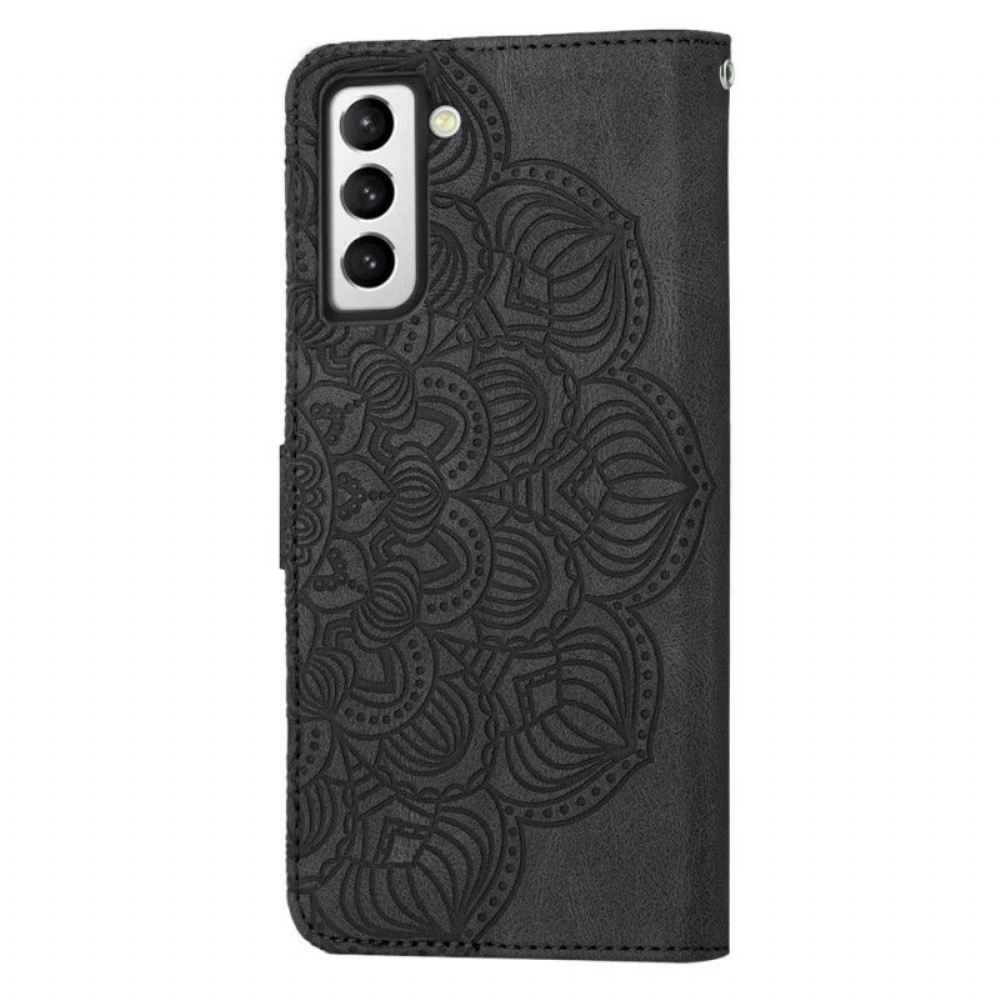 Kožené Pouzdro Na Samsung Galaxy S23 Plus 5G Na Lana Strappy Mandala