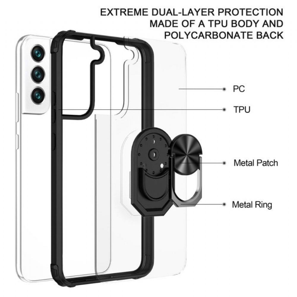 Kryt Na Samsung Galaxy S23 Plus 5G Transparentní S Ring-support