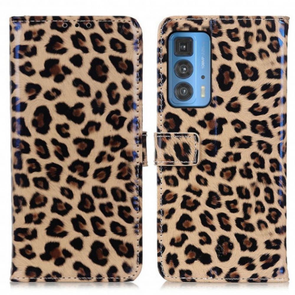 Flipové Pouzdro Na Motorola Edge 20 Pro Leopard