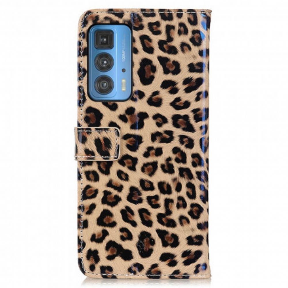 Flipové Pouzdro Na Motorola Edge 20 Pro Leopard