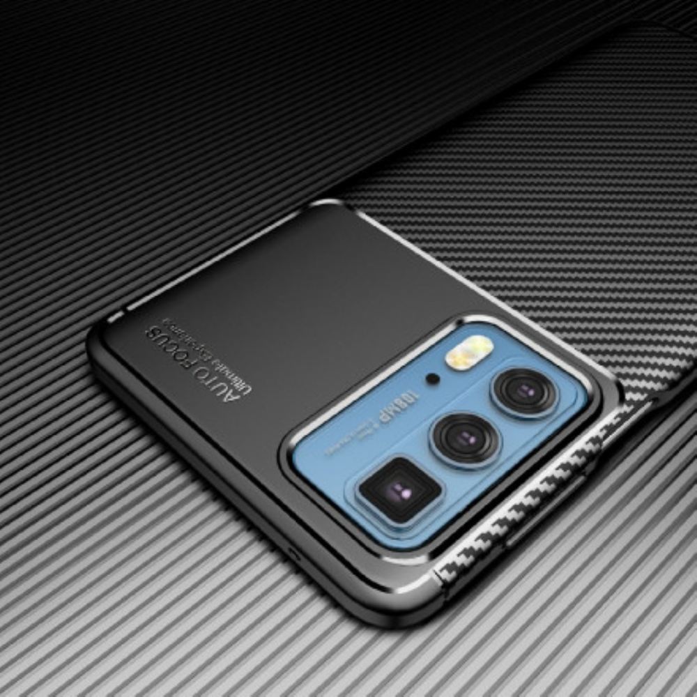 Kryty Na Mobil Na Motorola Edge 20 Pro Flexibilní Textura Uhlíkových Vláken