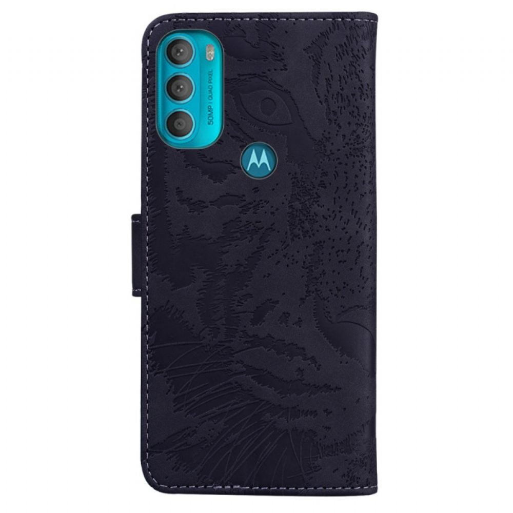 Flipové Pouzdro Na Moto G71 5G Tiger Face Print