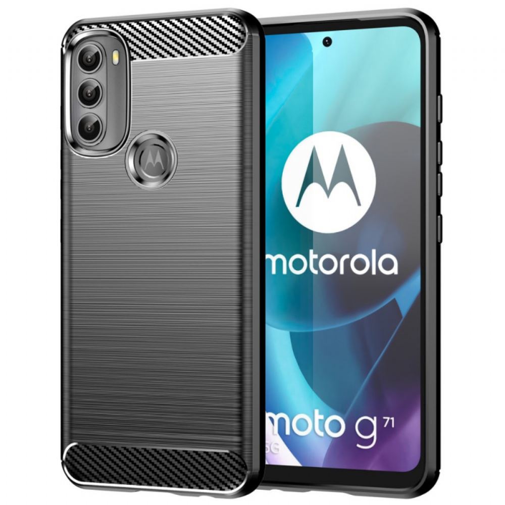 Kryty Na Mobil Na Moto G71 5G Kartáčované Uhlíkové Vlákno