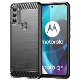 Kryty Na Mobil Na Moto G71 5G Kartáčované Uhlíkové Vlákno