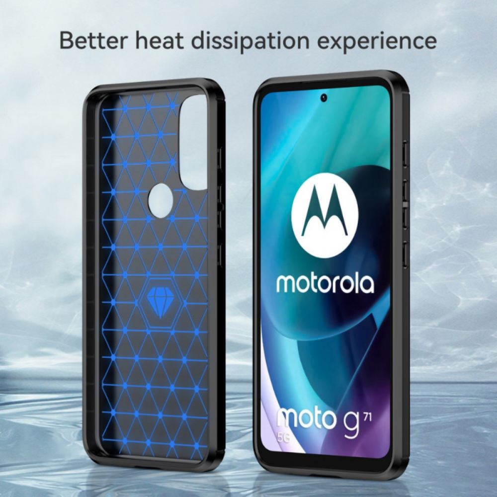 Kryty Na Mobil Na Moto G71 5G Kartáčované Uhlíkové Vlákno