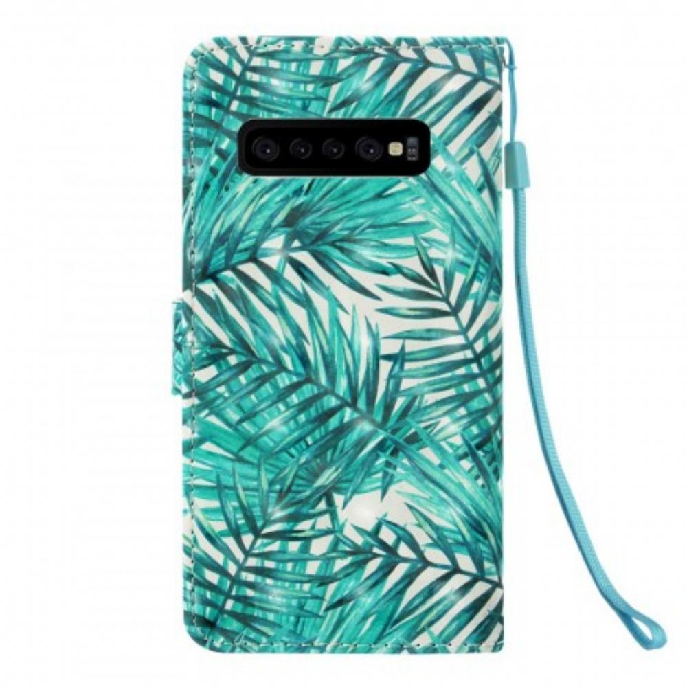 Flipové Pouzdro Na Samsung Galaxy S10 Plus Listy