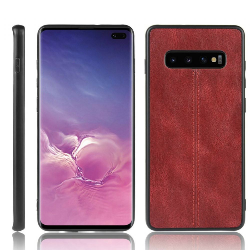 Kryty Na Mobil Na Samsung Galaxy S10 Plus Efekt Kůže Ve Švu