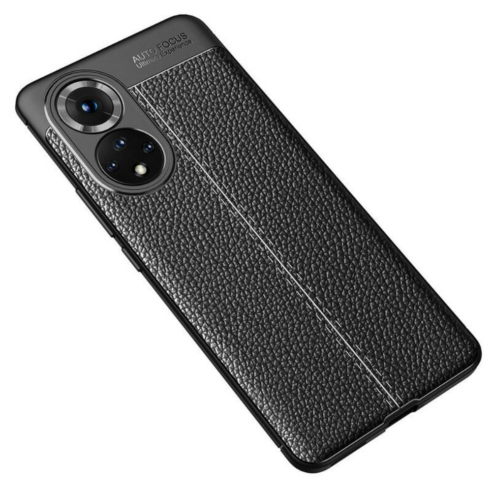 Kryt Na Honor 50 Pro Pro Double Line Litchi Leather Effect