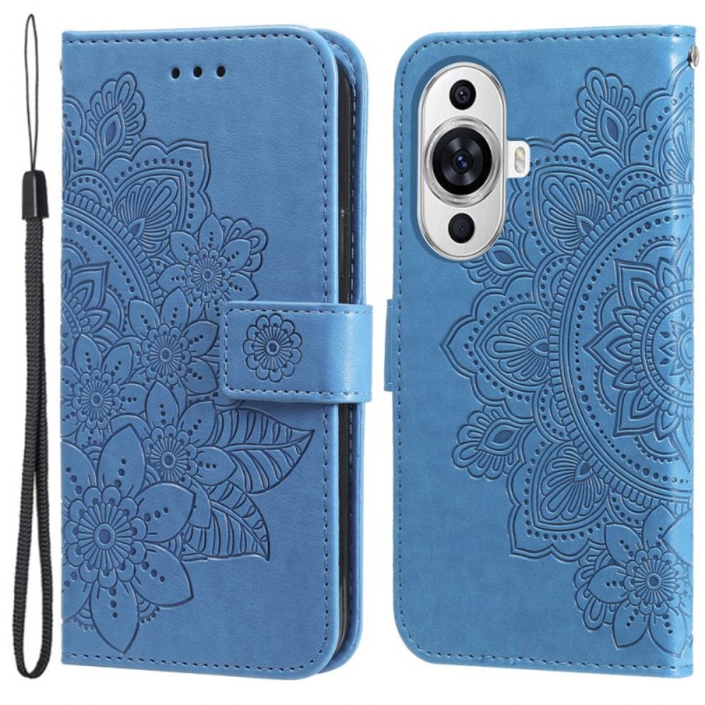 Kožený Kryt Huawei Nova 12s Dekor Mandala S Popruhem