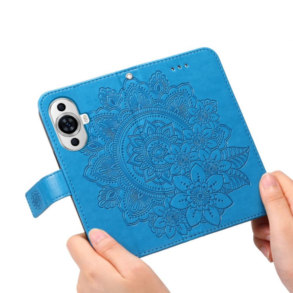 Kožený Kryt Huawei Nova 12s Dekor Mandala S Popruhem