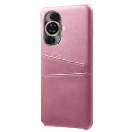 Kryt Huawei Nova 12s Kožený Držák Karet S Efekty