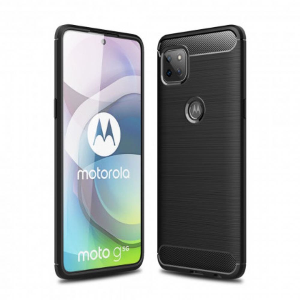 Kryt Na Moto G 5G Kartáčované Uhlíkové Vlákno