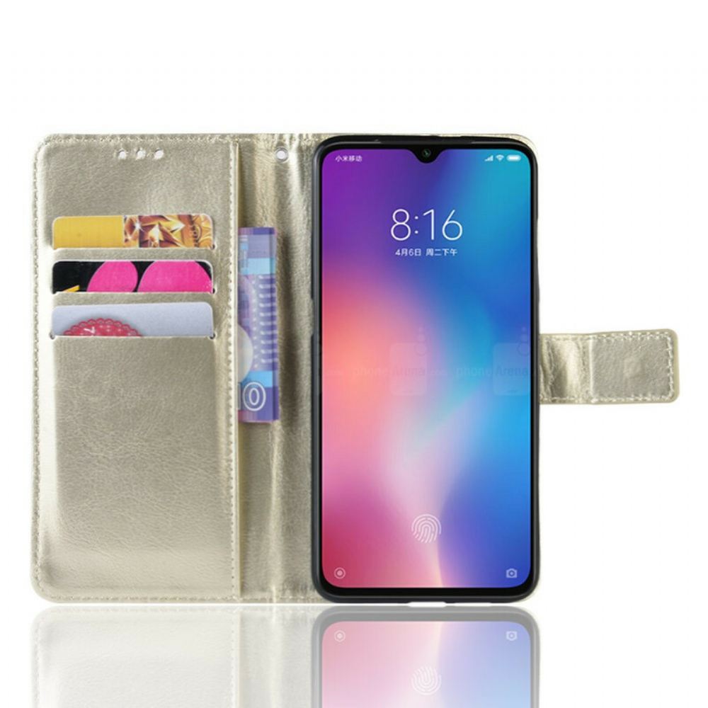 Flipové Pouzdro Na Xiaomi Mi 9 Lite Třpytivá Umělá Kůže