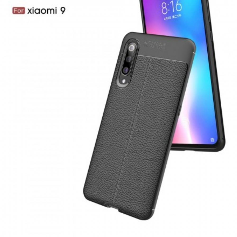 Kryty Na Mobil Na Xiaomi Mi 9 Efekt Kůže Litchi S Dvojitou Linií