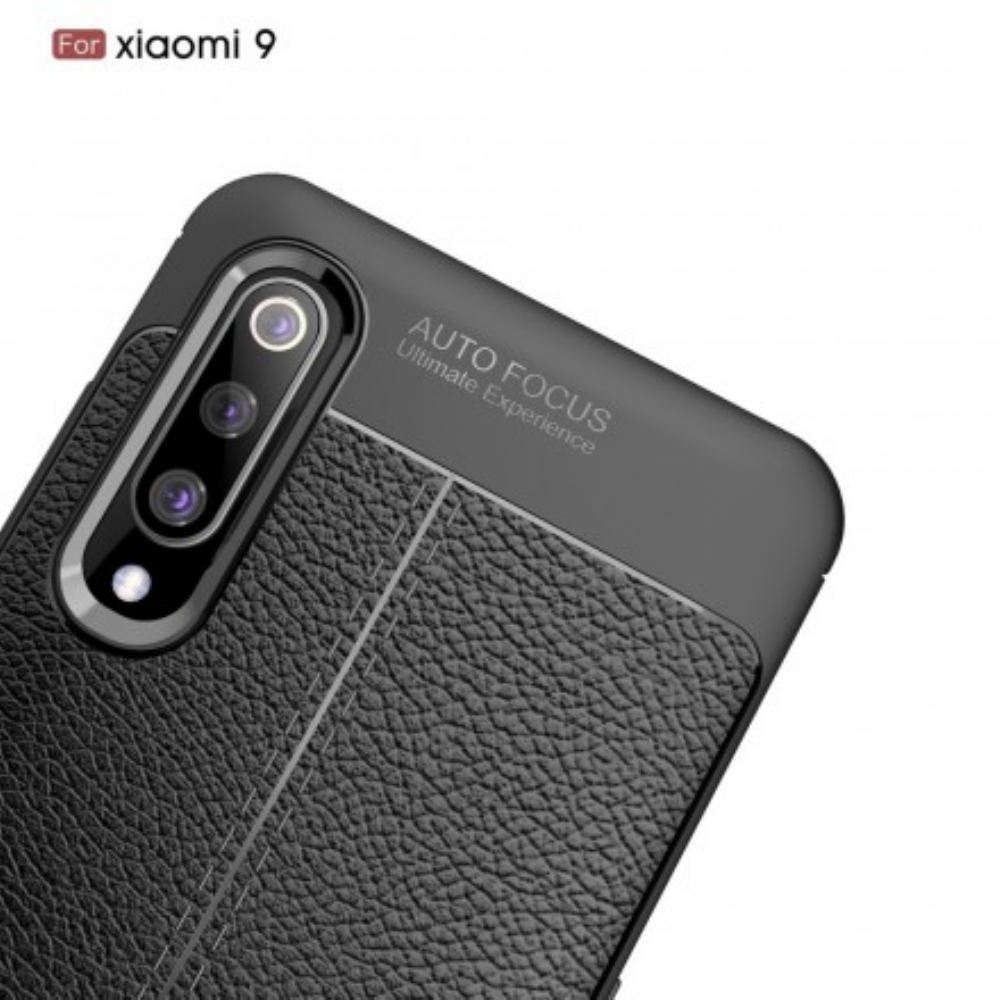 Kryty Na Mobil Na Xiaomi Mi 9 Efekt Kůže Litchi S Dvojitou Linií