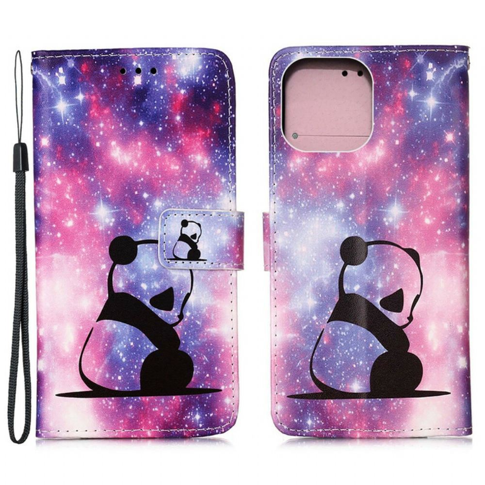 Flipové Pouzdro Na iPhone 13 Mini Galaxie Panda