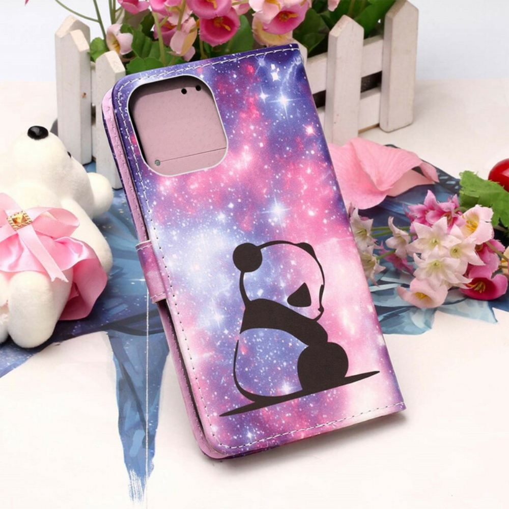 Flipové Pouzdro Na iPhone 13 Mini Galaxie Panda