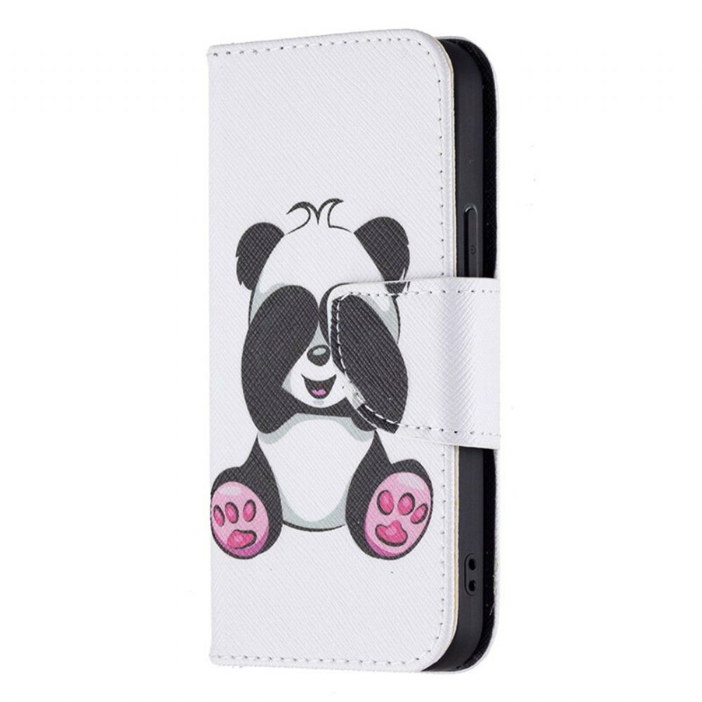 Flipové Pouzdro Na iPhone 13 Mini Panda Zábava