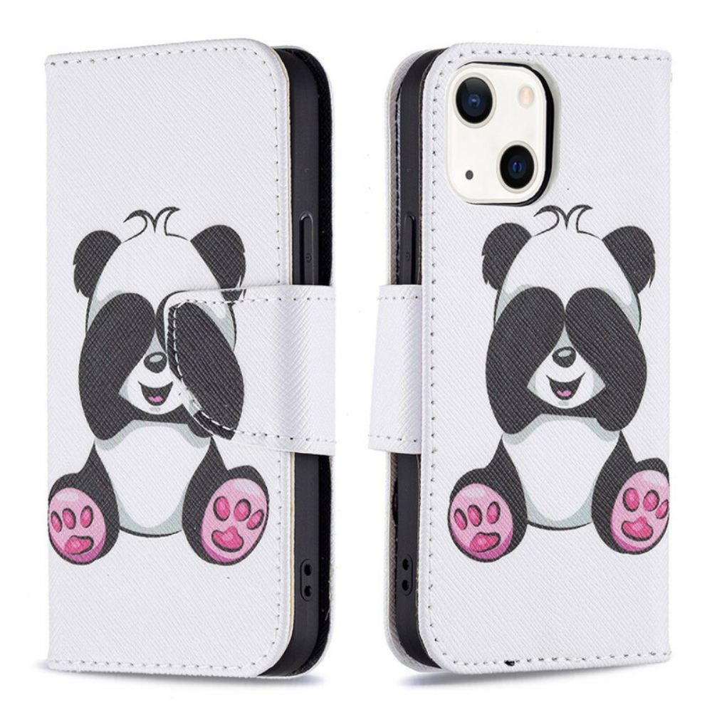 Flipové Pouzdro Na iPhone 13 Mini Panda Zábava