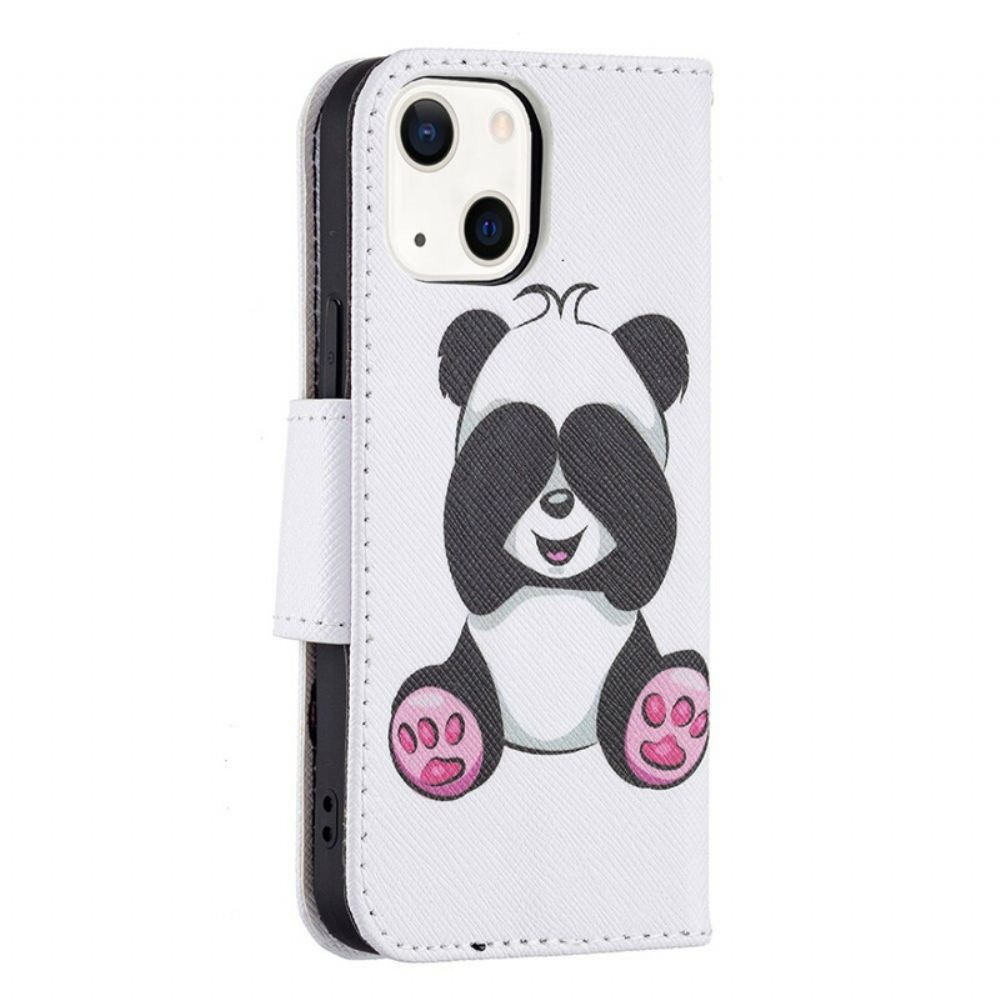 Flipové Pouzdro Na iPhone 13 Mini Panda Zábava