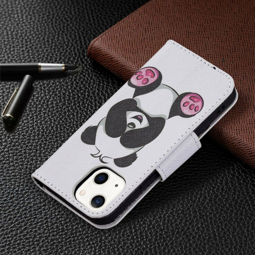 Flipové Pouzdro Na iPhone 13 Mini Panda Zábava