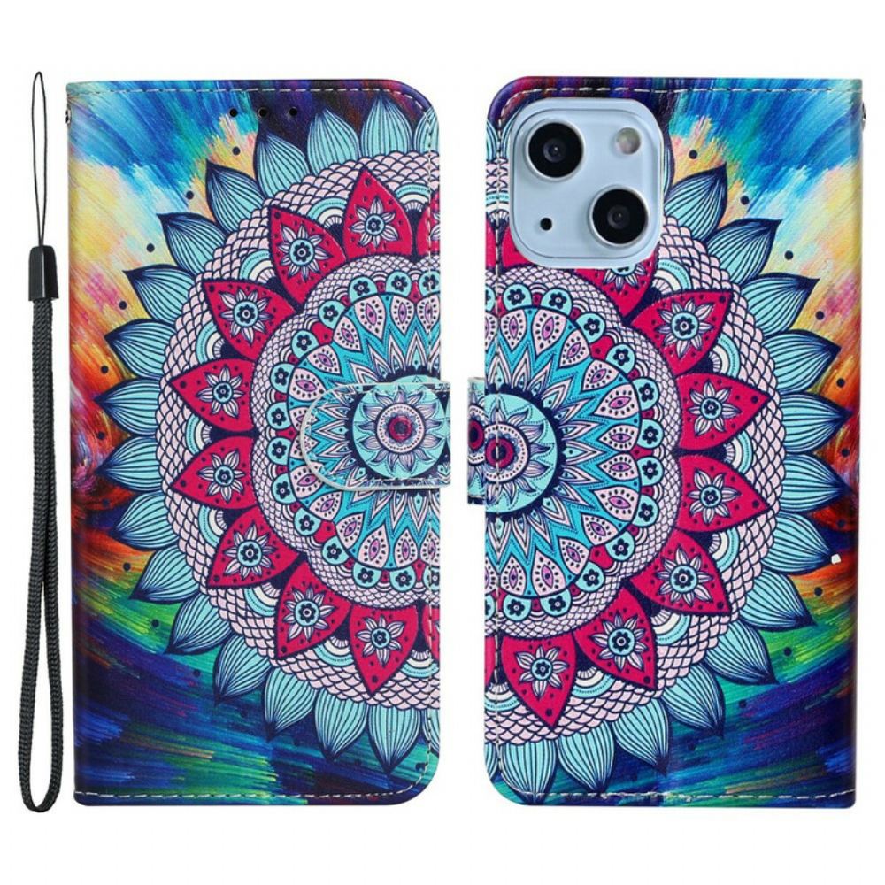 Flipové Pouzdro Na iPhone 13 Mini Ultra Barevná Mandala