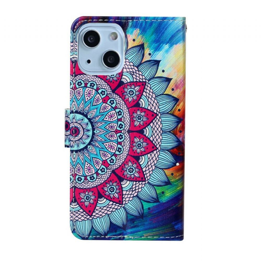 Flipové Pouzdro Na iPhone 13 Mini Ultra Barevná Mandala