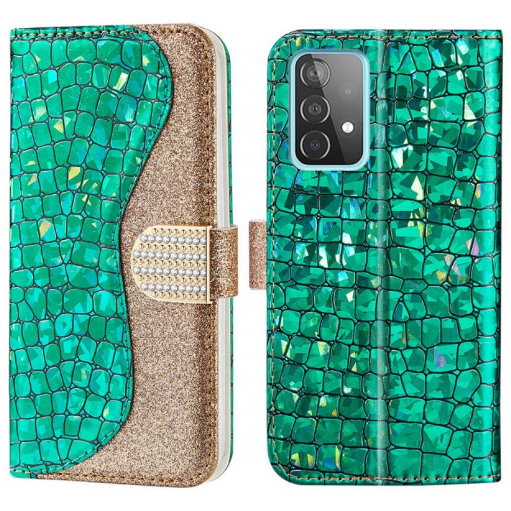 Flipové Pouzdro Na Samsung Galaxy A33 5G Diamanty Croco