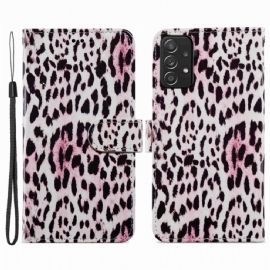 Flipové Pouzdro Na Samsung Galaxy A33 5G Leopardí Tisk