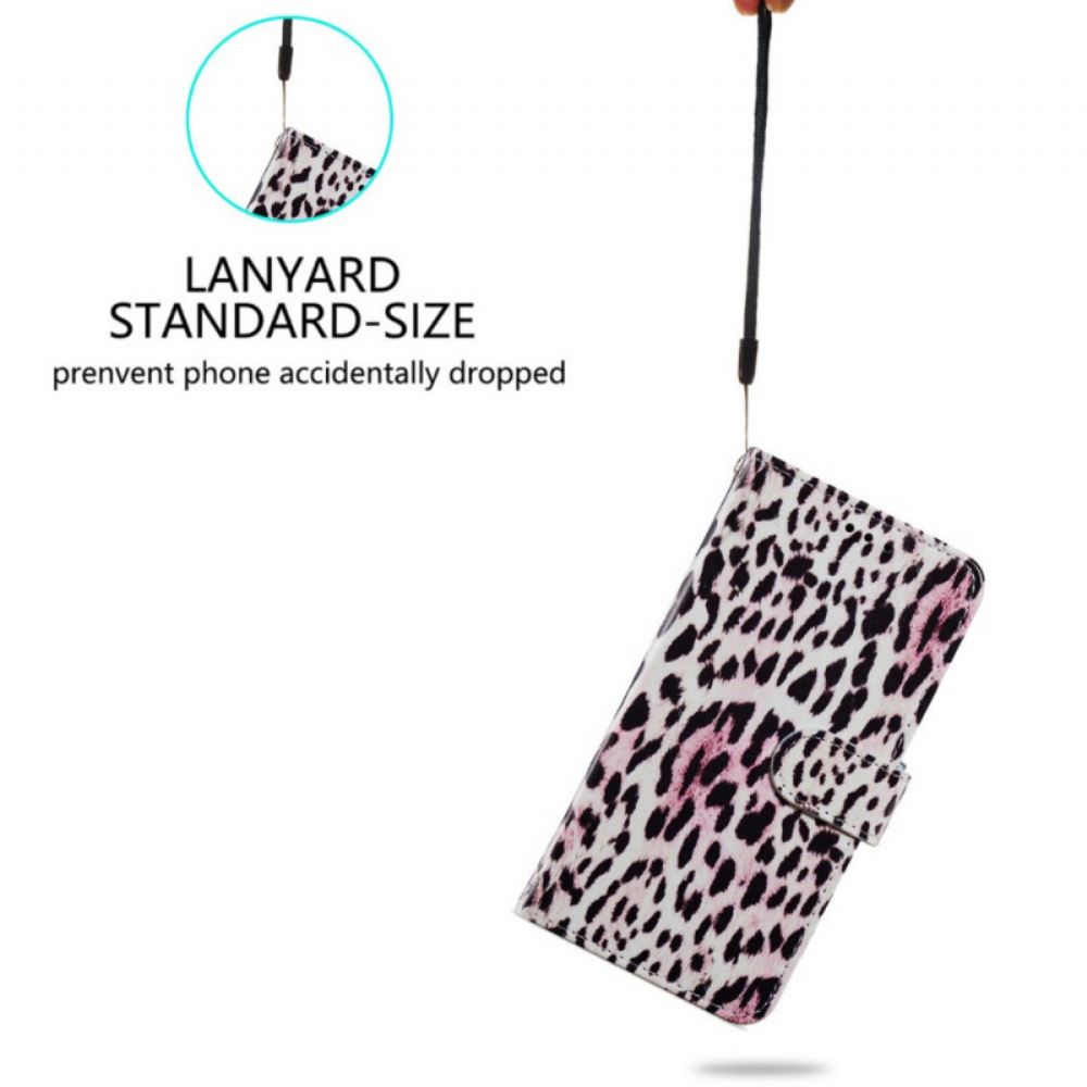 Flipové Pouzdro Na Samsung Galaxy S22 5G Leopardí Tisk