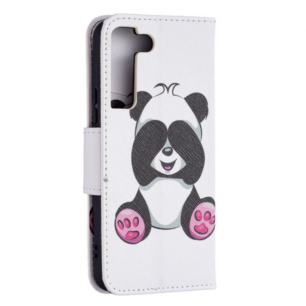 Flipové Pouzdro Na Samsung Galaxy S22 5G Panda Zábava